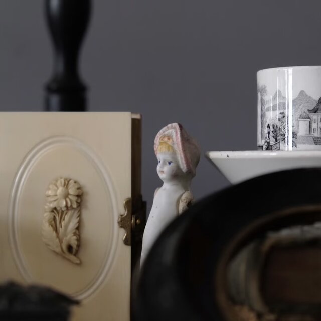 お着がえ付 ビスクドール ミニョネット ドールハウス Handmade 人形