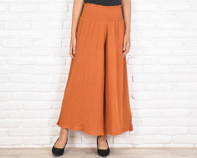 新色追加！涼しげリラックスワイドフレアパンツ キュロット