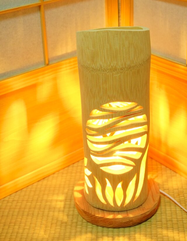 ◇両面彫◇竹灯り・竹あかり・竹灯籠 ～～ 癒しの灯り ☆輪廻