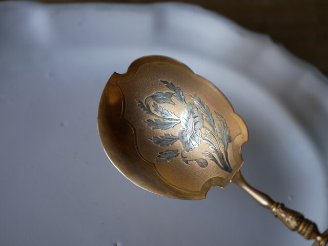 ミネルヴァ刻印 サービングスプーン フランスアンティーク