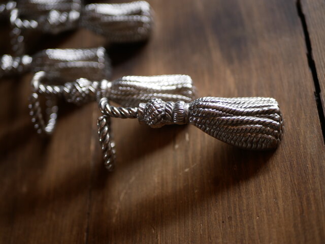 在庫→3 タッセルデザイン ナプキンリング フランスアンティーク