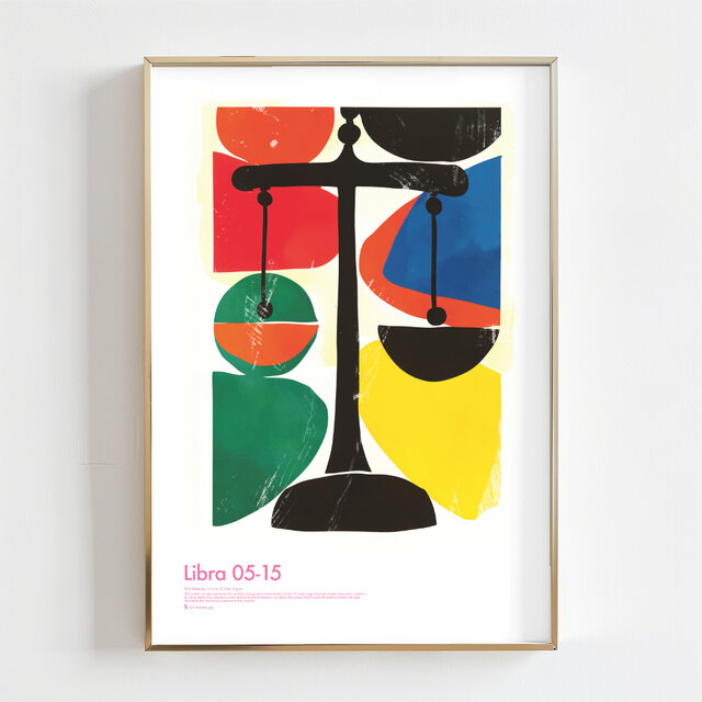 【12星座ポスター第2弾】天秤座 誕生日入りオリジナルポスター