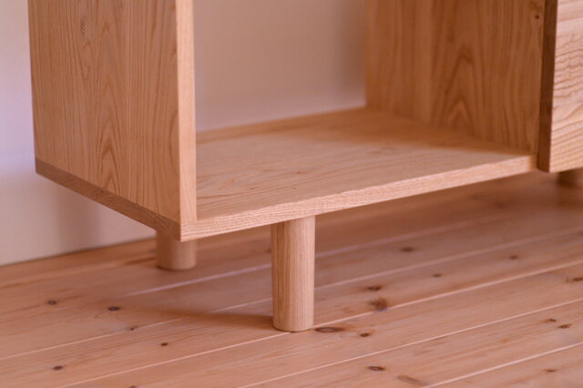 無垢クリ（栗の木）・TVボード（オープン+引き出し）※サイズ