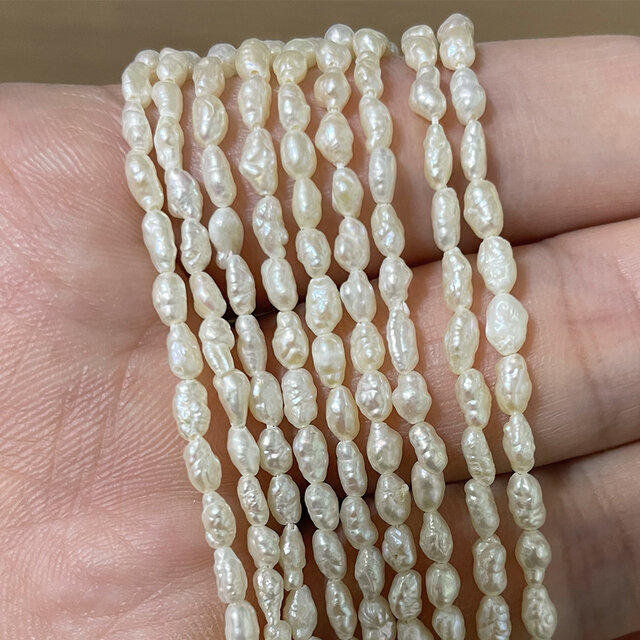 極美品 多重巻き 淡水パール SILVER刻印有り 5連 全長68センチ 淡水ライスパール】5連 多重巻き ネックレス シルバー刻印