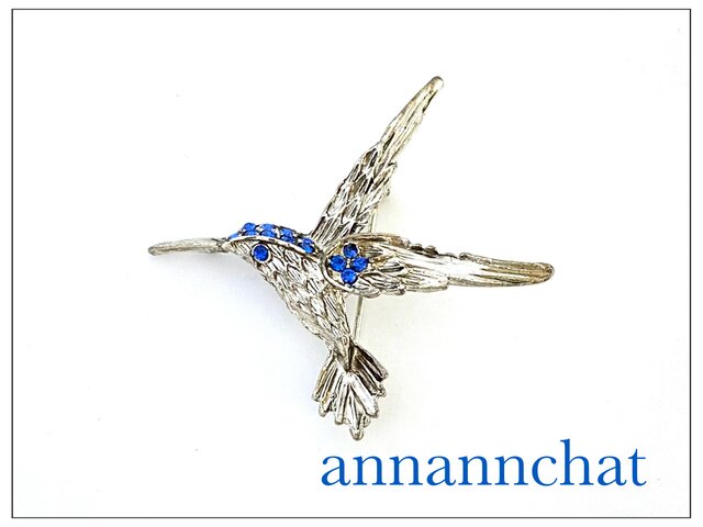 SWAROVSKI ラインストーン 鳥 SILVER ブローチ 〈202-6〉 SWAROVSKI ラインストーン 鳥 SILVER ブローチ 〈202-6〉