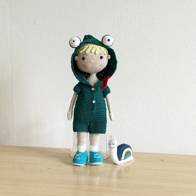 あみぐるみ アヒル フィギュアスケート男の子,ハンドメイド