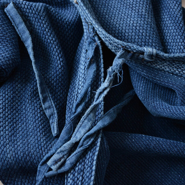 襤褸 剣道着 藍染 刺し子 ジャケット 木綿 リメイク素材 武州一