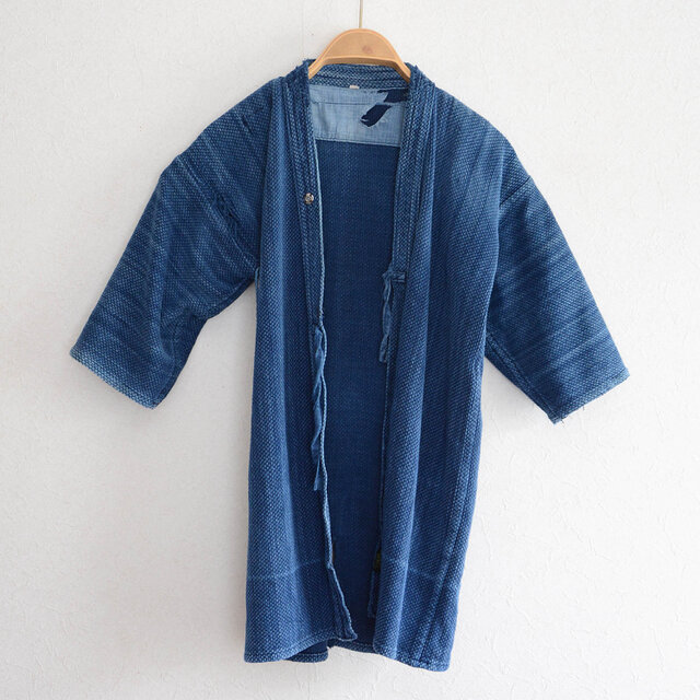 襤褸 剣道着 藍染 刺し子 ジャケット 木綿 リメイク素材 武州一