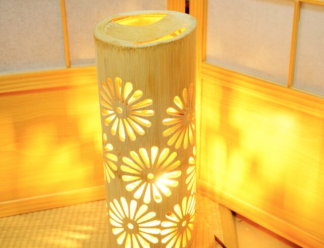 No.020t 竹灯り ハンドメイド 曲線の美 インテリア bamboo No.020t 竹