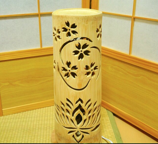 ◇全面彫・極太竹◇竹灯り・竹あかり・竹灯籠 ～～ 癒しの灯り