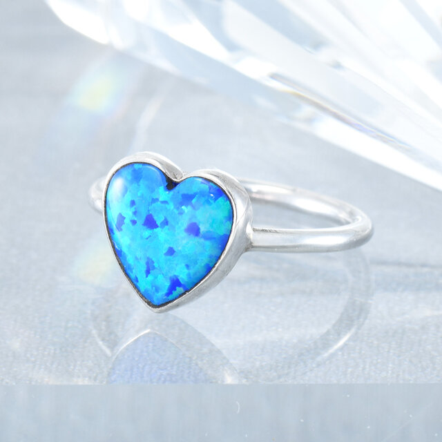 SV オパール ハート リング シルバー CD125CIBS