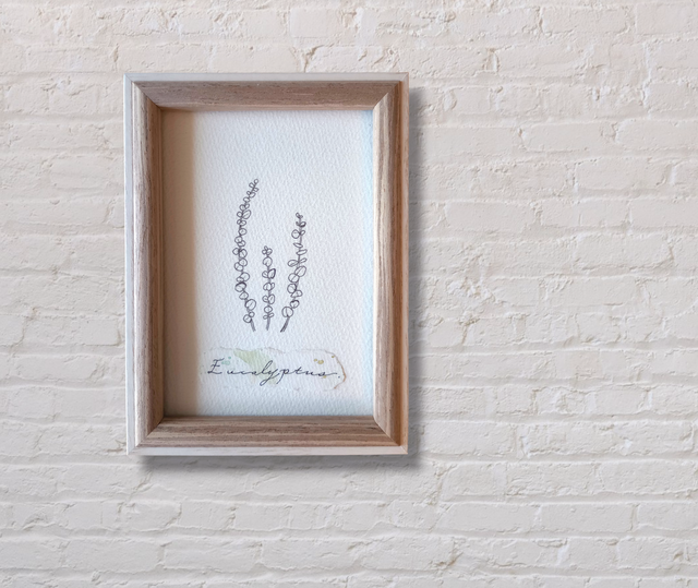 L判size 選べるハーブ 水彩】 一点物 植物 インテリア アート