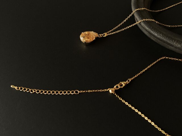 花街のお持ち物　夏に素敵な誂え品ルチルクオーツ2連ネックレス　唯一無二の繊細可憐 花街のお持ち物 夏に素敵な誂え品ルチルクオーツ2連ネックレス