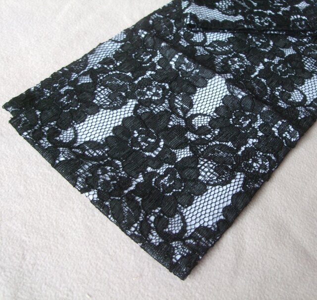 52 黒総レース・チュールレース絹交織半襟 | iichi 日々の暮らし