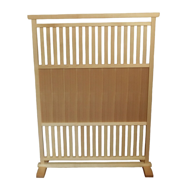 格子 衝立 W91.5D27.5H120 メープル無垢材 木地色