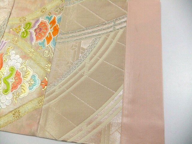 16)1948】29×54・和風テーブルセンター/花橋文様/帯リメイク