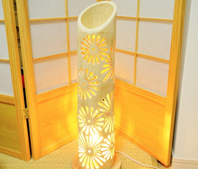 ◇全面彫・極太竹◇竹灯り・竹あかり・竹灯籠 ～～ 癒しの灯り ☆祭り