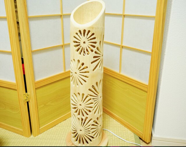 ◇全面彫・極太竹◇竹灯り・竹あかり・竹灯籠 ～～ 癒しの灯り ☆祭り