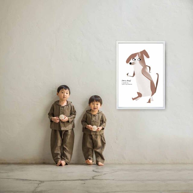 I'm a dog! 犬 送料無料 イラスト アート ポスター アートポスター A4