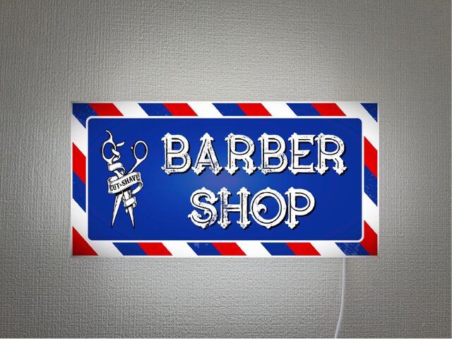 Lサイズ】バーバー ヘアーサロン 理容室 床屋 散髪 ビンテージ サイン