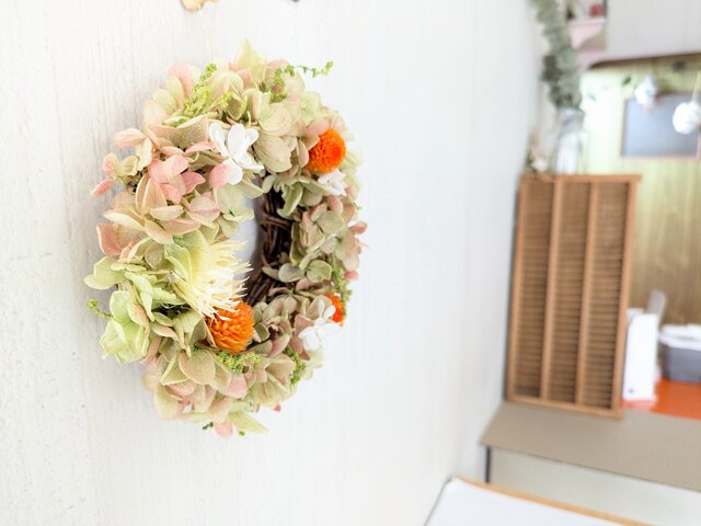 ◇初夏のリース◇紫陽花リース◇ナチュラル 楽天市場】紫陽花リース アーティフィシャルフラワー ナチュラル