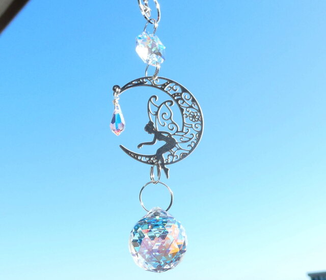 スワロフスキーオーロラのみ*小さなシャンデリアボールと妖精の