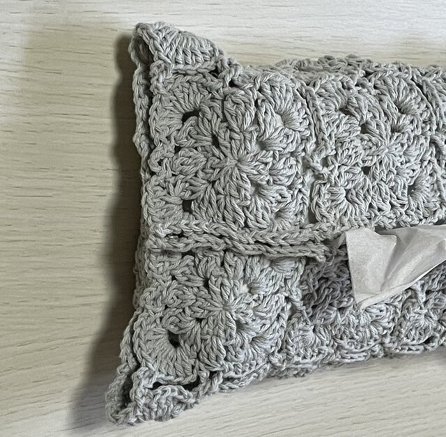 ハンドメイド　手編みモチーフマルチカバー かぎ編み フラワーモチーフ マルチカバー （ハワイアンキュート