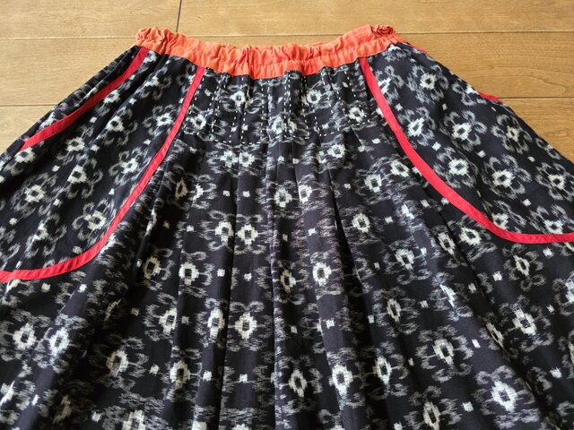 着物リメイク 手作り かわいい柄 絣 スカート | iichi 日々の