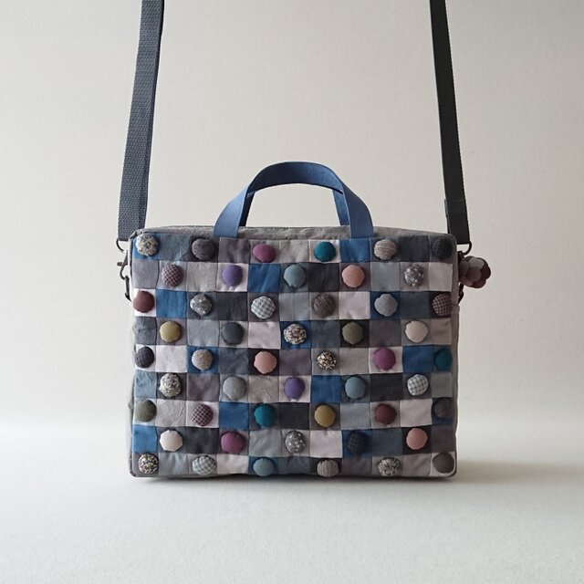 corocoro patchwork 2way bag [gray]