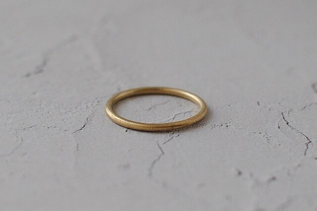 シンプル真鍮リング1.5mm（艶消し） | iichi 日々の暮らしを心地よく