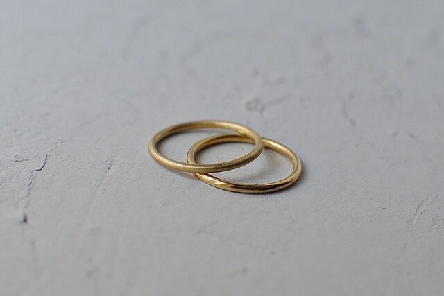 シンプル真鍮リング1.5mm（艶消し） | iichi 日々の暮らしを心地よく