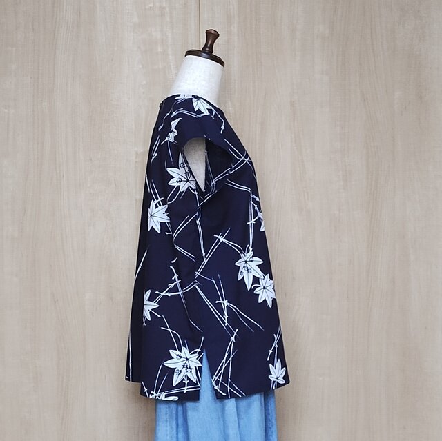 浴衣リメイク チュニック 朝顔✕紅葉 | iichi 日々の暮らしを