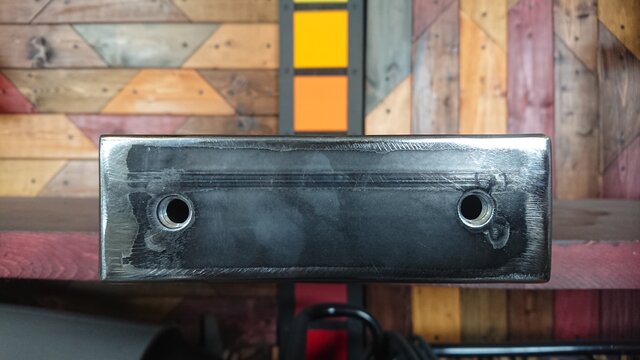 無塗装でアイアンな極太鉄脚♪ 50×150×650mm 己型 4脚ver. ダイニング