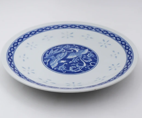 大特価】【新品】【中華シリーズ】 染付鳳凰中華取皿大皿 5枚セット