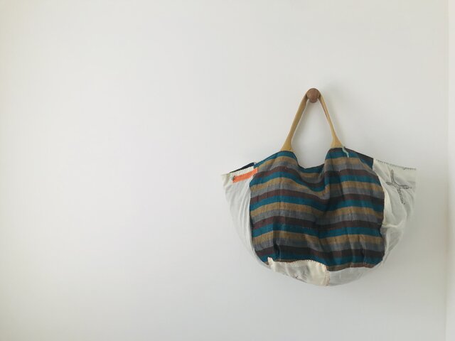 Bag 手縫いのバッグ 布製 スローファッション ハンドメイド 2033