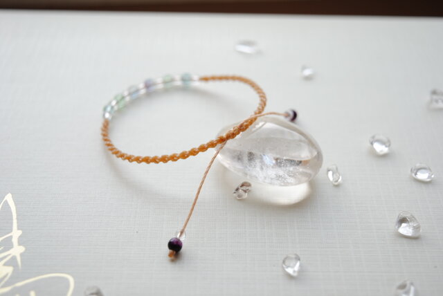 フローライト水滴ブレスレットa | iichi 日々の暮らしを心地よく