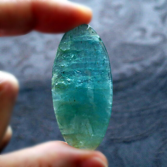 深海の青 アクアマリン×ルース ロシア産 ハンドメイド素材｜ブルー