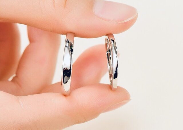 新作ペアリング【セット】 結婚指輪 S 925 シルバー 受注製作