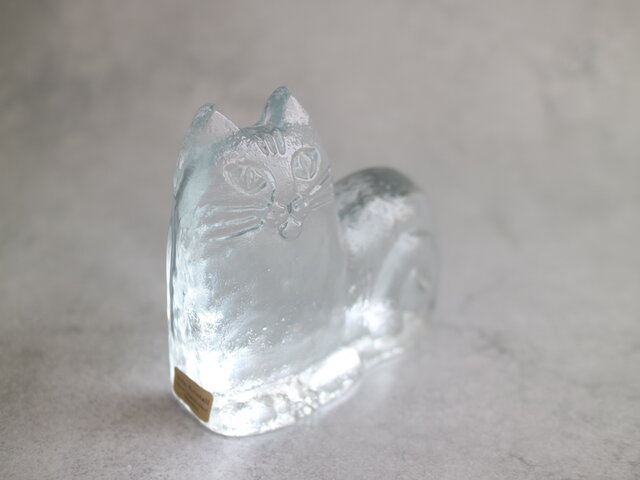 Lisa Larson　リサ・ラーソン　ネコ　クリスタルガラス　オブジェ Eda Kristall / Lisa Larson リサ・ラーソン / クリスタルガラスの