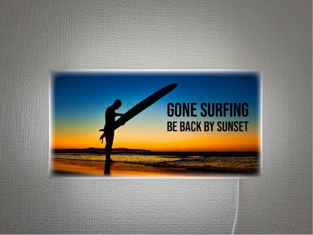 Lサイズ】サーフィン 夕焼け ビーチ 海 夏 ハワイ マリンスポーツ