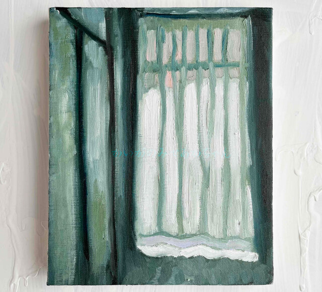 原画「部屋の中　9」F3・油彩画 原画「部屋の中 9」F3・油彩画 | iichi 日々の暮らしを心地よく