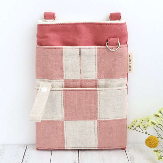 セール✨【送料無料】帆布の2way移動ポケット　在庫限り　しっかりタイプ　オーガナイザー　ナースポーチ　No.383