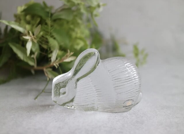 ROYAL KRONA / Lisa Larson / ガラスのオブジェ うさぎ No.5392