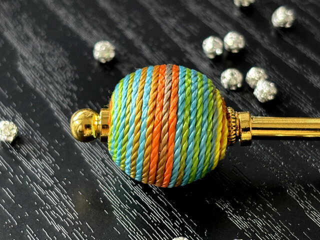 かんざし カラフル虹色の糸巻き玉 B 一本挿し 一本簪 和風 | iichi