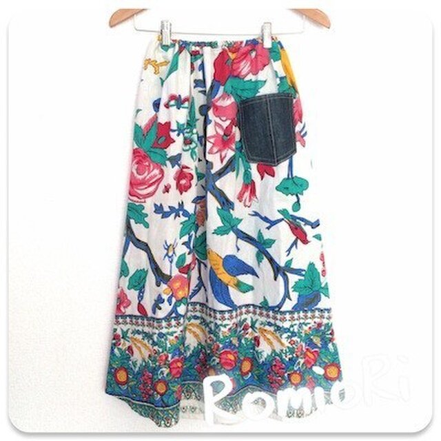 お花と鳥の2wayスカート／ワンピース