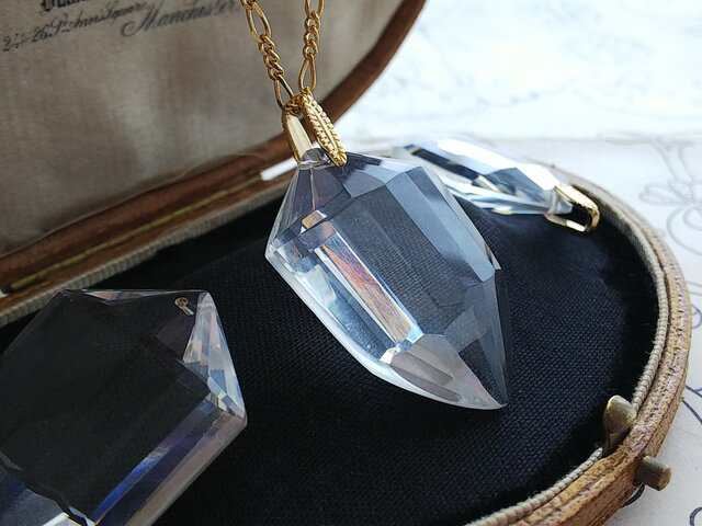 アンティーク アールデコ・Shield／Crystal-Glass（35×25