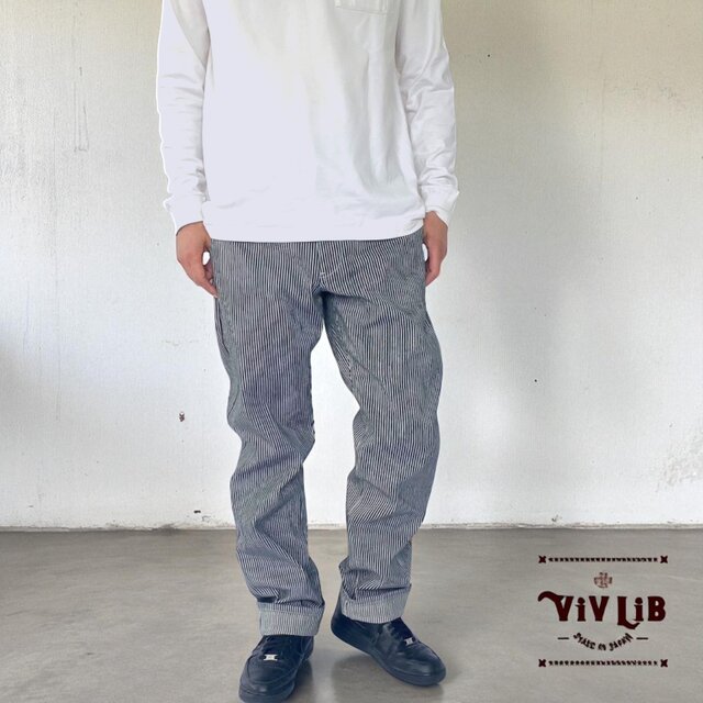 チノフィットセルビッチデニムパンツ〈定番ライン〉/ヒッコリーデニム