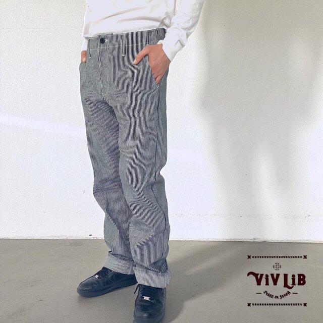 チノフィットセルビッチデニムパンツ〈定番ライン〉/ヒッコリーデニム