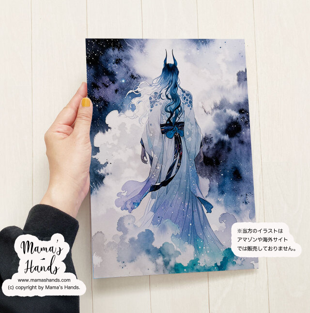 花火と、宇宙「オリジナルイラスト絵画」A4サイズ 花火と、宇宙「オリジナルイラスト絵画」A4サイズ