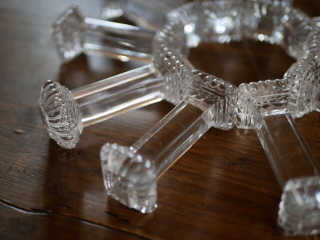 ガラスのカトラリーレスト フランスアンティーク アンティークのある